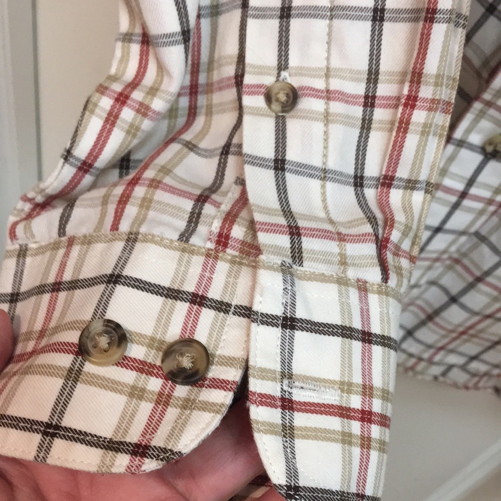 Men's Brushed Cotton Plaid Button-Down Shirt - Picture 5 of 7